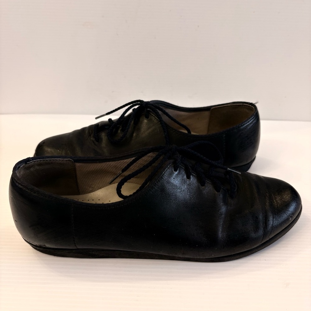 SOFTSPOTS Dark Brown Leather Comfort Shoes, Low Heel, Lace-Up - Size 6.5